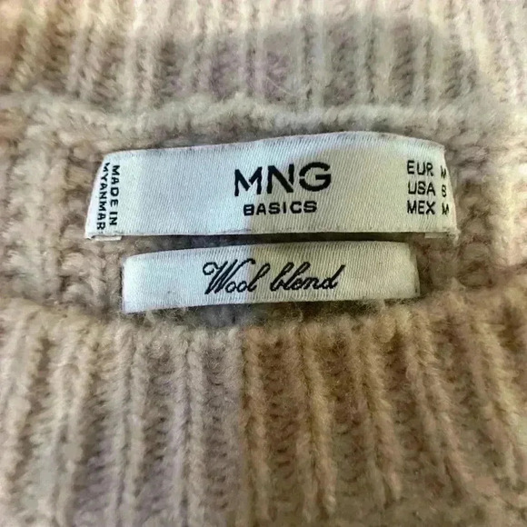 MNG Wool Blend pink Sweater Size Small - Picture 4 of 4